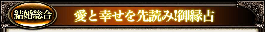 結婚総合　愛と幸せを先読み!御縁占
